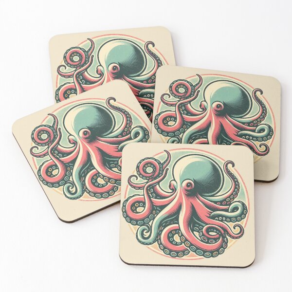 Item preview, Octopus (Retro) V.2 designed and sold by Bubble-Boris.
