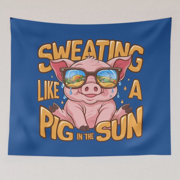 Item preview, Sweating Like A Pig In The Sun designed and sold by SewnMemories.