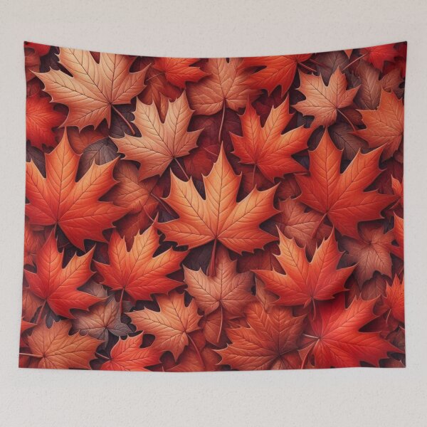 Item preview, Red Sugar Maple Leaves Abstract Pattern designed and sold by Gaborai.