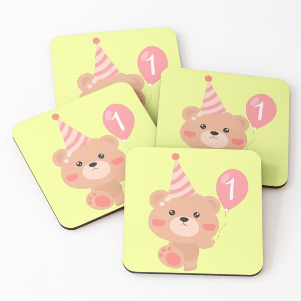 Item preview, Baby boy bear first birthday hold balloon designed and sold by Fa5ad.