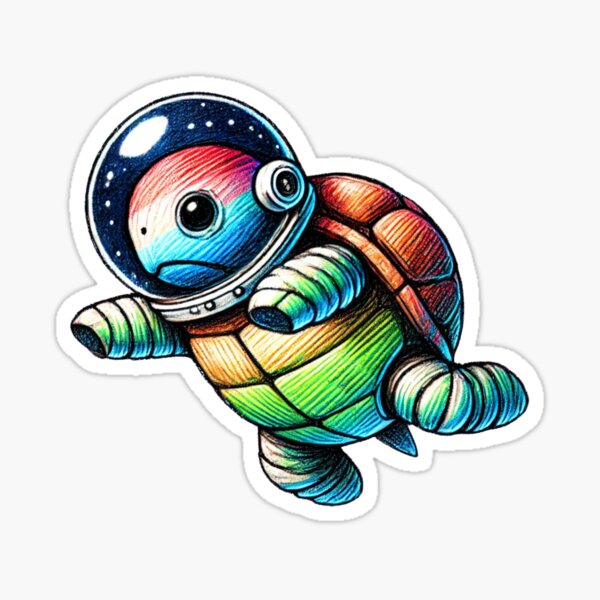 Item preview, Astronaut Turtle Rainbow Galaxy Adventure designed and sold by Kwanbaba21.