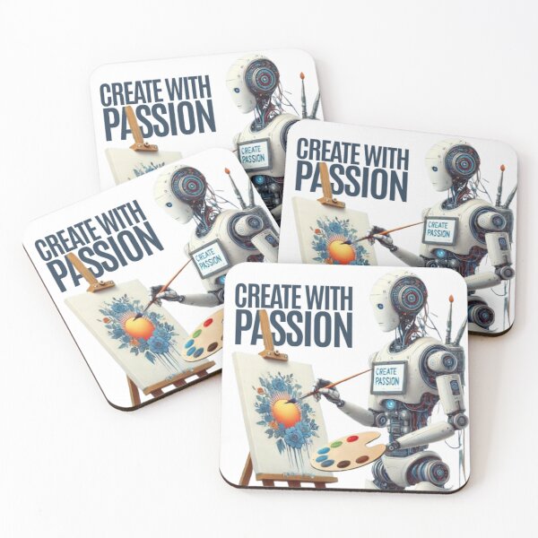 Item preview,  Create with Passion Robot - Artistic and Inspirational Design designed and sold by NattyGe.