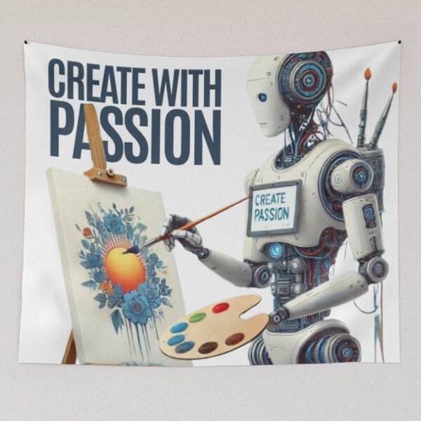 Item preview,  Create with Passion Robot - Artistic and Inspirational Design designed and sold by NattyGe.