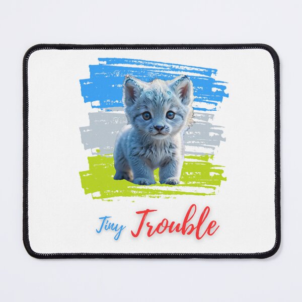 Item preview, Tiny Trouble little white tiger designed and sold by OleOleStore.