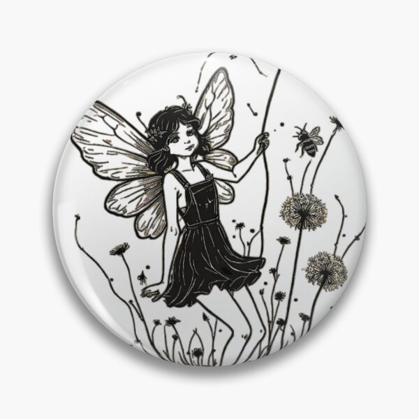 Item preview, Vintage look - sweet little fairy with a dandelion  designed and sold by Invisible-Cult.