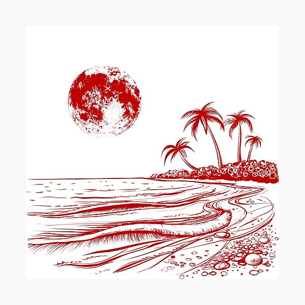 Item preview, Blood Moon Island - Diseño de camiseta designed and sold by BeWilDesigns.