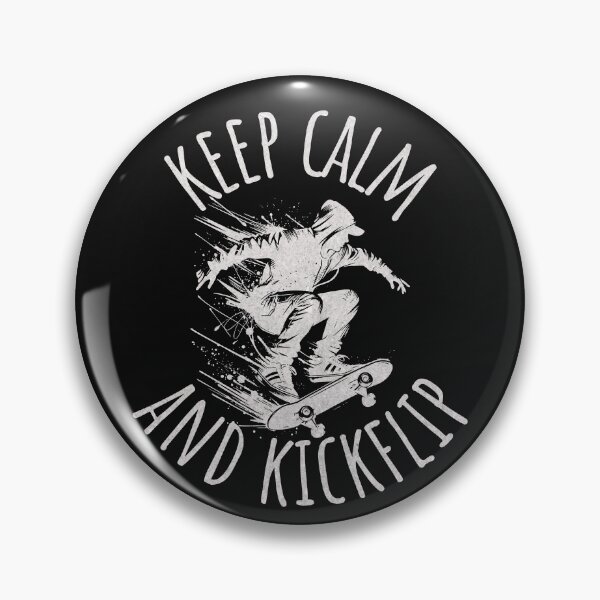 Item preview, Keep Calm and Kickflip Skateboard Quote designed and sold by ZeptepiTrends.