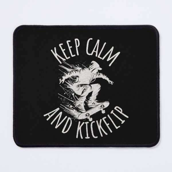 Item preview, Keep Calm and Kickflip Skateboard Quote designed and sold by ZeptepiTrends.