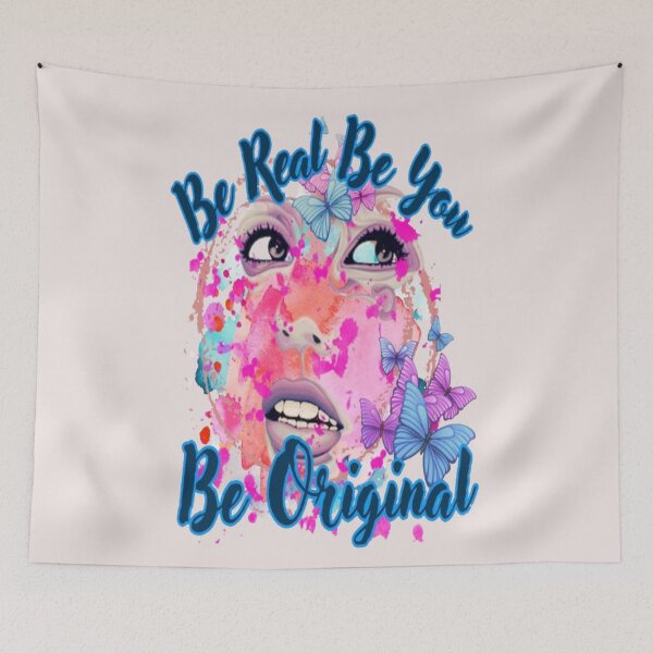 Item preview, Be Real Be You Be Original ,  Bohemian design, Abstraction, bold colorful abstract playful design inspired by nature designed and sold by Adri Barnard.