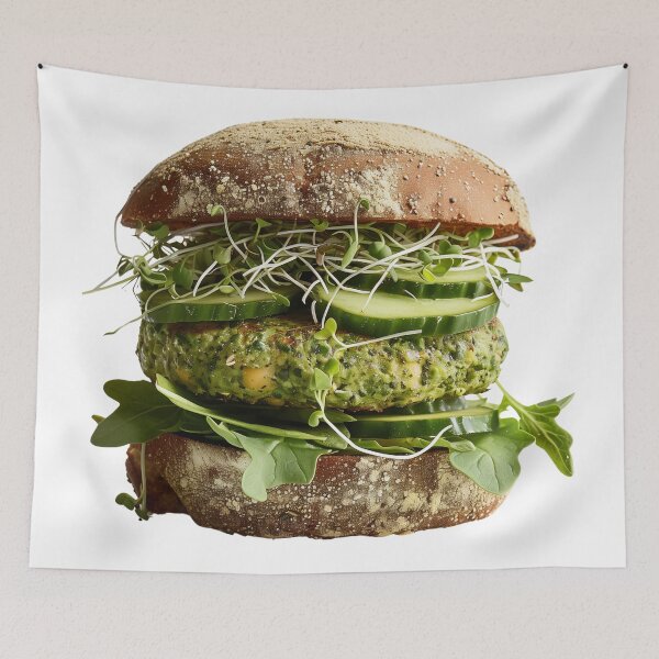 Item preview, Green Goddess Vegan Burger - Banging Burger Series designed and sold by Swayzdesigns.