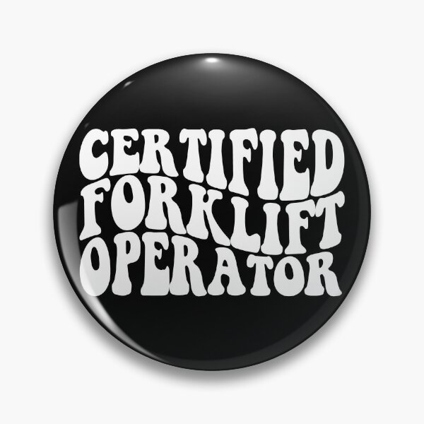 Item preview, certified forklift operator WHITE designed and sold by EmeraldeaArt.
