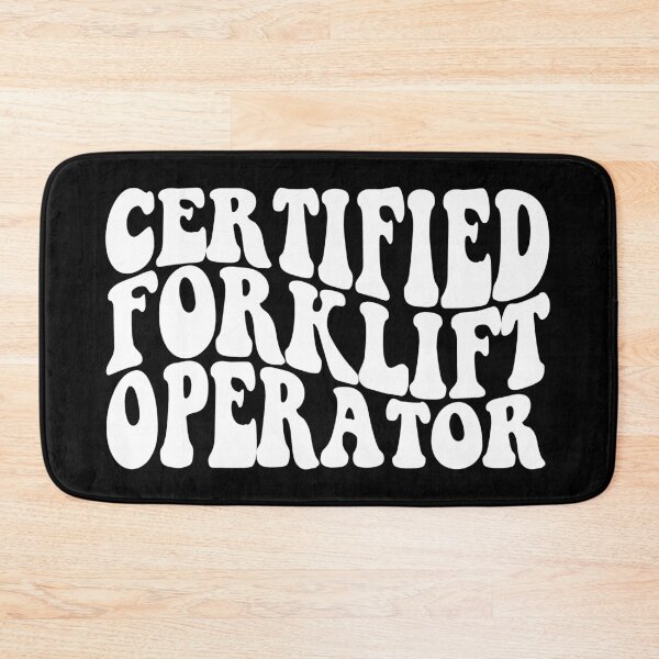Item preview, certified forklift operator WHITE designed and sold by EmeraldeaArt.