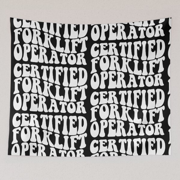 Item preview, certified forklift operator WHITE designed and sold by EmeraldeaArt.