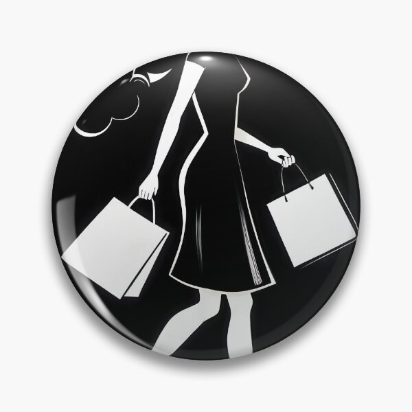 Item preview, Woman shopping,silhouette illustration  designed and sold by Creative88Art.