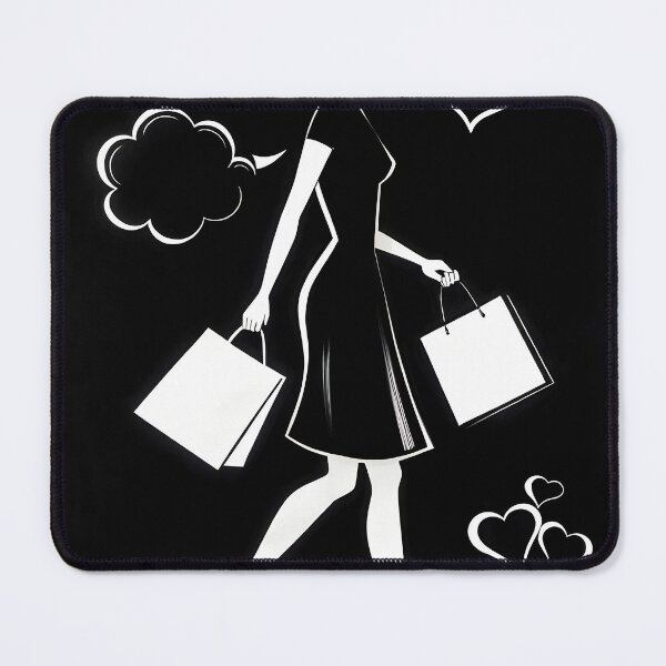 Item preview, Woman shopping,silhouette illustration designed and sold by Creative88Art.