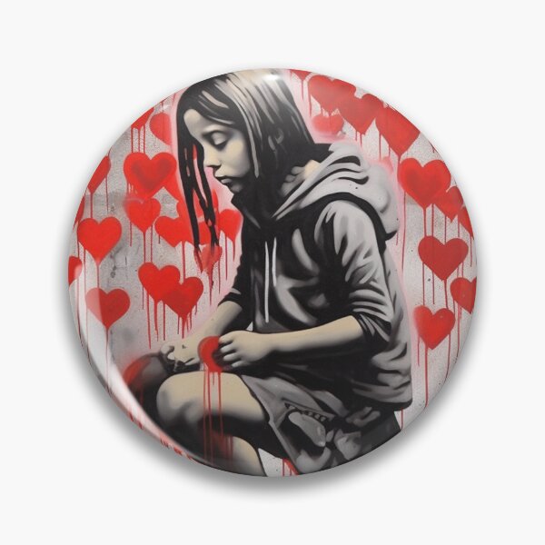 Item preview, bansky girl love heart street designed and sold by AnthonwHels.