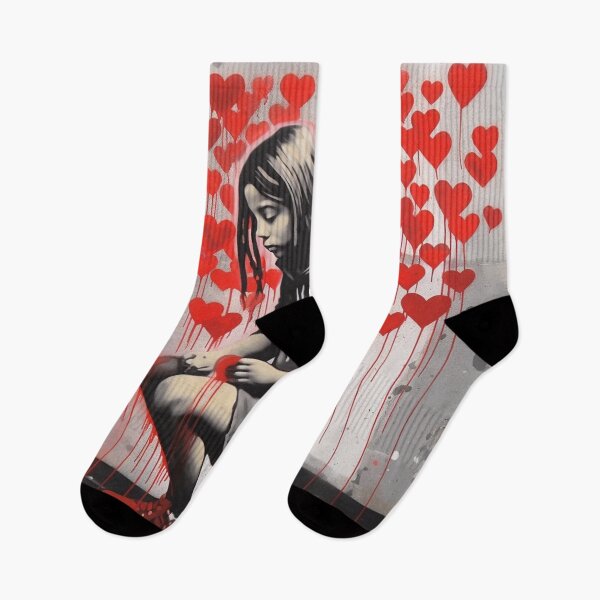 Item preview, bansky girl love heart street designed and sold by AnthonwHels.