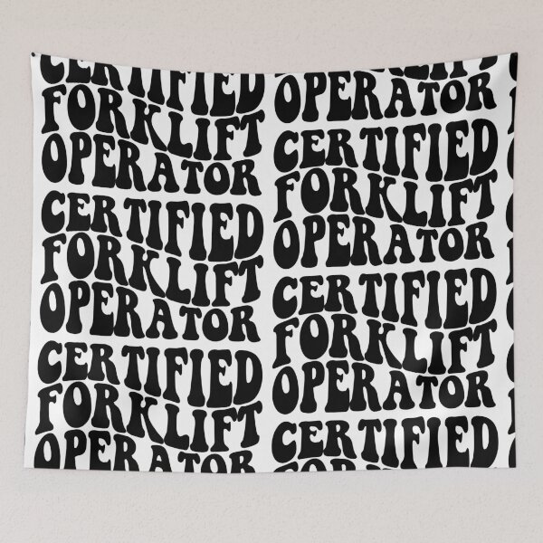Item preview, certified forklift operator designed and sold by EmeraldeaArt.