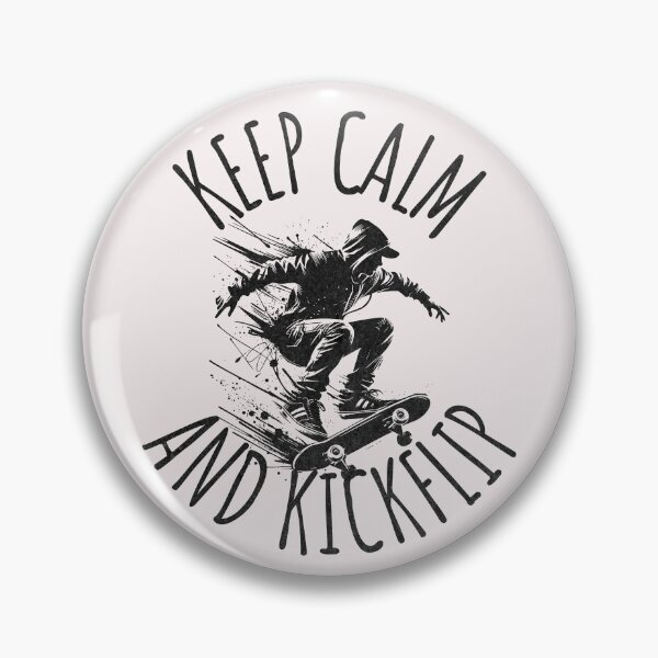 Item preview, Keep Calm and Kickflip Skateboard Quote designed and sold by ZeptepiTrends.