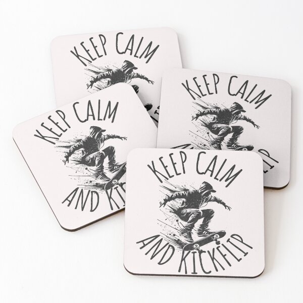 Item preview, Keep Calm and Kickflip Skateboard Quote designed and sold by ZeptepiTrends.