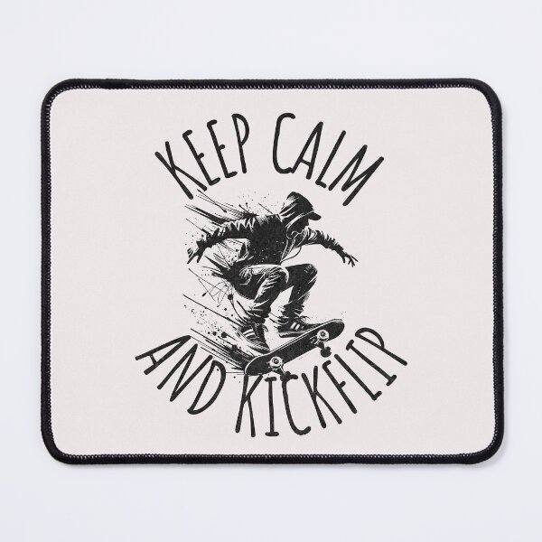 Item preview, Keep Calm and Kickflip Skateboard Quote designed and sold by ZeptepiTrends.