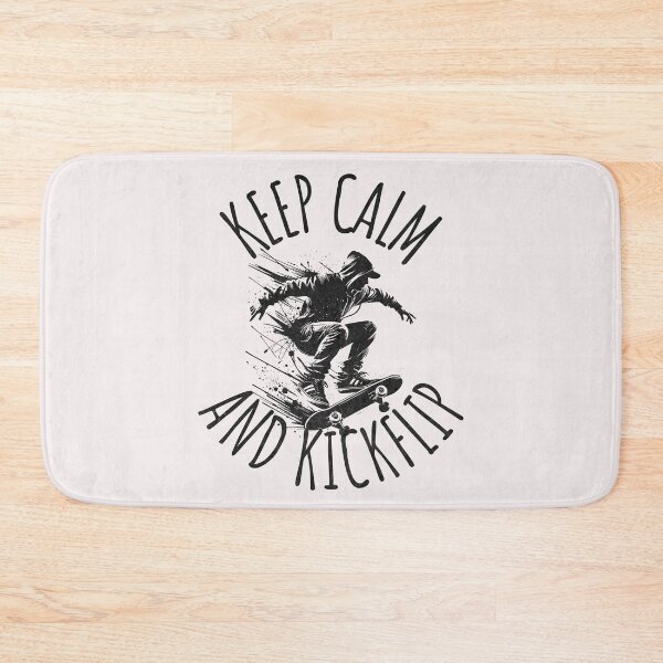 Item preview, Keep Calm and Kickflip Skateboard Quote designed and sold by ZeptepiTrends.