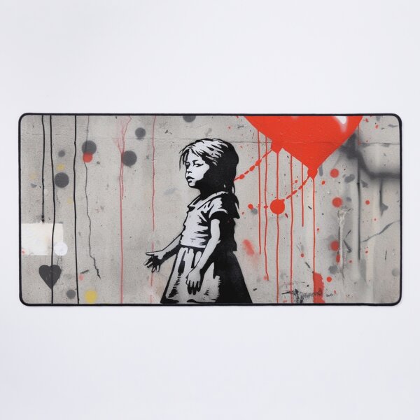 Item preview, banksy girl love heart graffiti designed and sold by AnthonwHels.