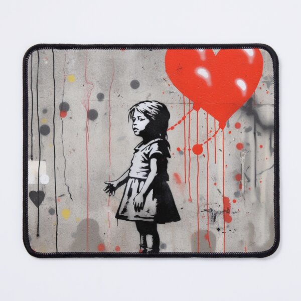 Item preview, banksy girl love heart graffiti designed and sold by AnthonwHels.