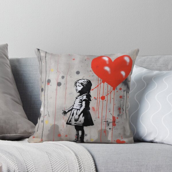 Item preview, banksy girl love heart graffiti designed and sold by AnthonwHels.