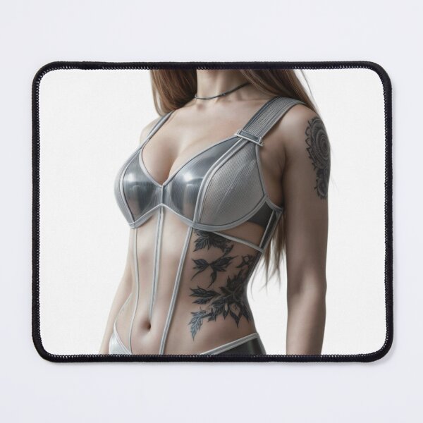 Item preview, digital portrait whit tattoos woman in swimsuit designed and sold by Creative88Art.