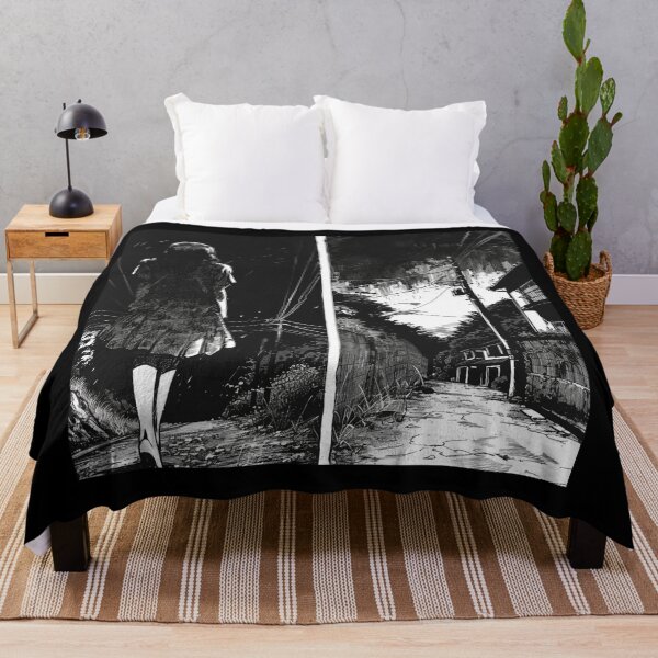 Item preview, path into nothingness – melancholic black and white manga anime girl designed and sold by ForsakenFrames.