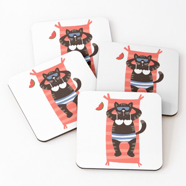 Item preview, Summer Cat at Beach designed and sold by Magico Paco.