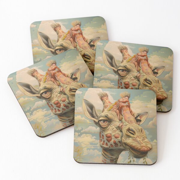 Item preview, Surreal Giraffe With Abstract Landscape Background designed and sold by Artessie.