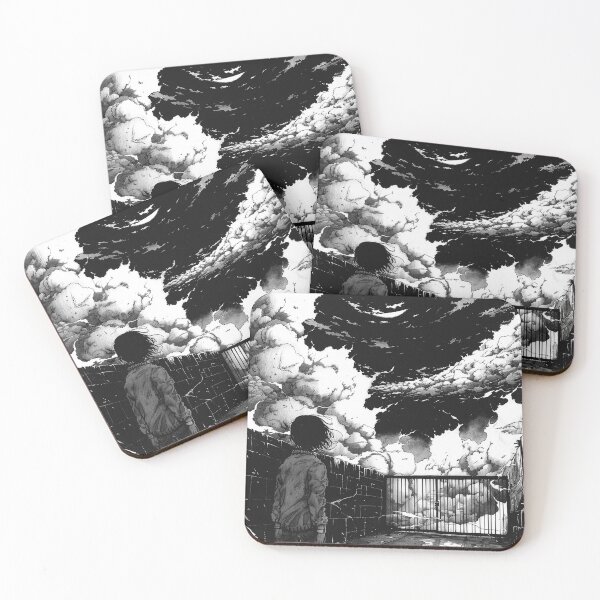 Item preview, gate into the unknown – melancholic black and white manga anime boy designed and sold by ForsakenFrames.