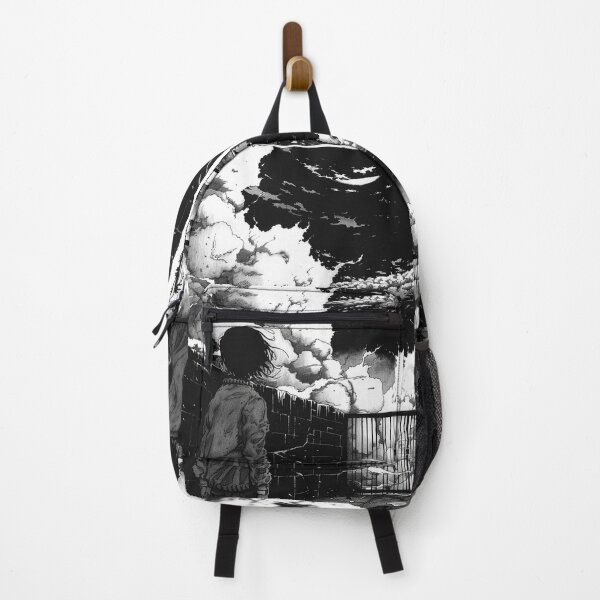 Item preview, gate into the unknown – melancholic black and white manga anime boy designed and sold by ForsakenFrames.