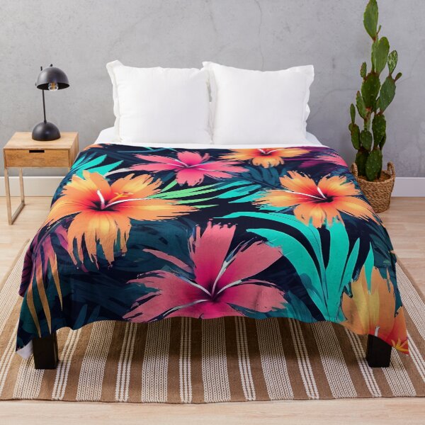 Item preview, Glitch Tropical Floral Pattern designed and sold by SeamPix.