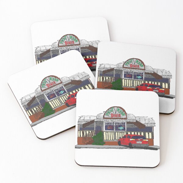 Item preview, American retro diner color illustration designed and sold by Olivia Braunsteiner.