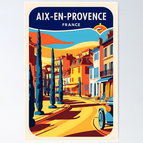 Item preview, Aix en Provence France Vintage Travel Tourism  designed and sold by TravelersGems.