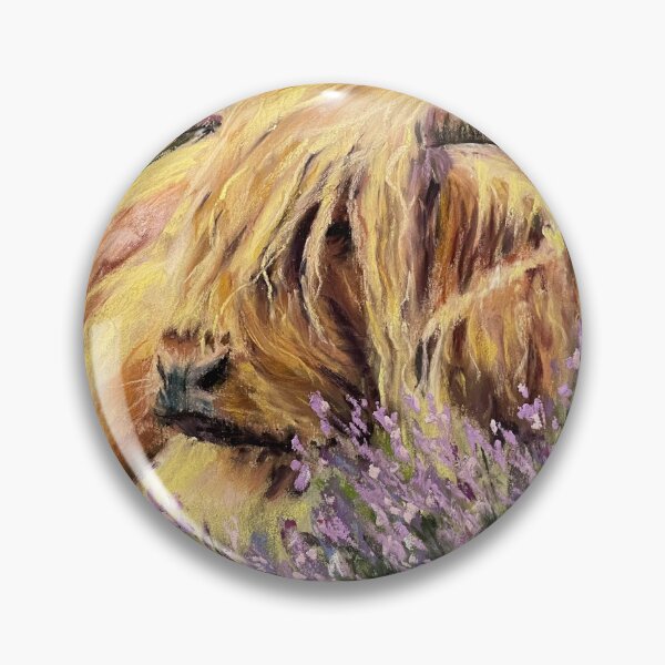 Item preview, Highland Coo in heather  designed and sold by CathiePuaArt.