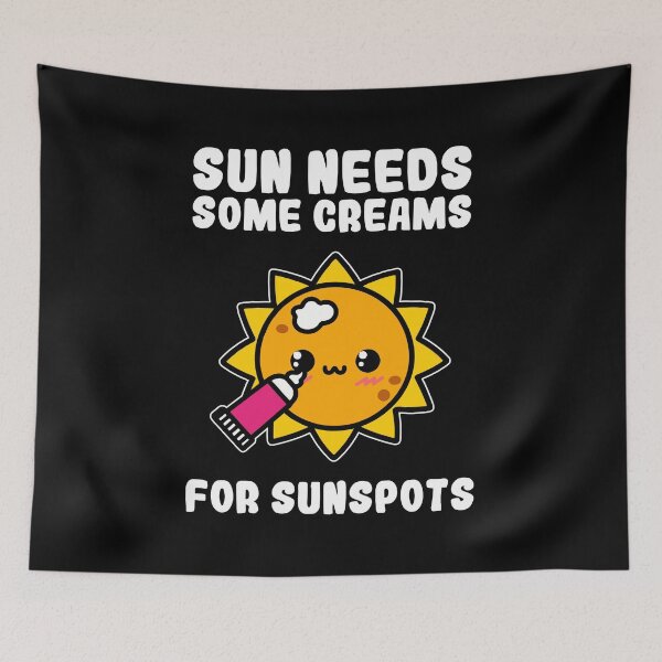 Item preview, Funny Cute Sun Protects Her Skin With Sunscreen To Hide Sunspots designed and sold by Mustapha  ALAHAYANE.