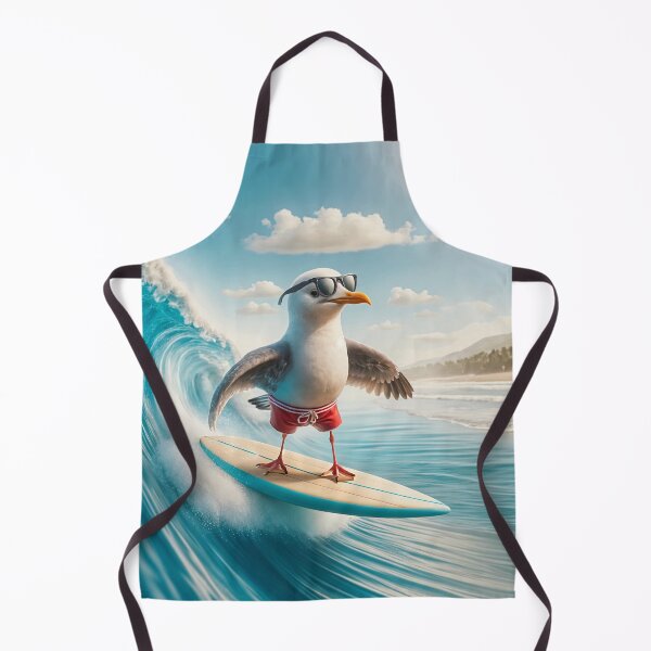 Item preview, Surfing Seagull with Sunglasses on a Wave designed and sold by CritterManiaUK.