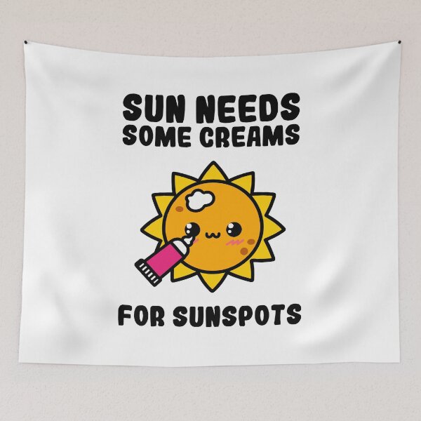 Item preview, Funny Cute Sun Protects Her Skin With Sunscreen To Hide Sunspots designed and sold by Mustapha  ALAHAYANE.