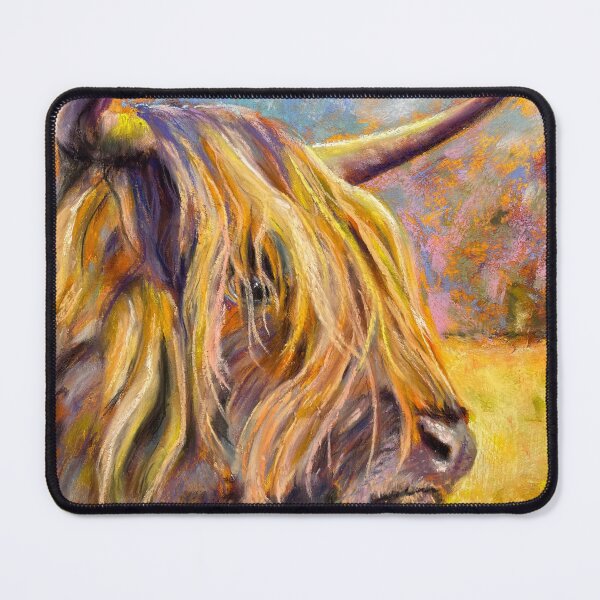 Item preview, Pensive Coo highland cow designed and sold by CathiePuaArt.