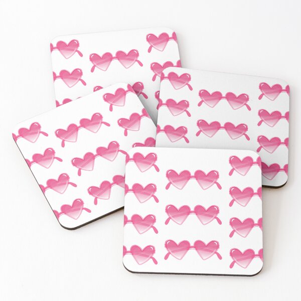 Item preview, Pink heart glasses pattern designed and sold by Prettyinpinks.