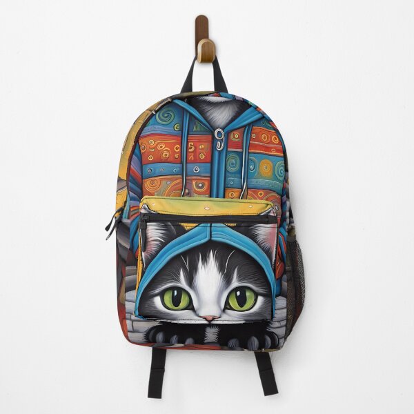 Item preview, Kitten wearing a hoodie in a big city back alley designed and sold by Colin Bentham.