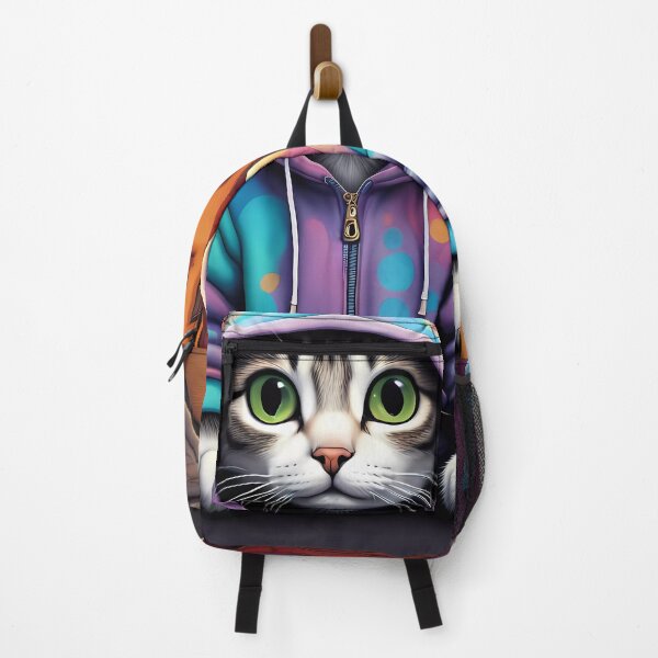 Item preview, Kitten wearing a hoodie in a big city back alley designed and sold by Colin Bentham.