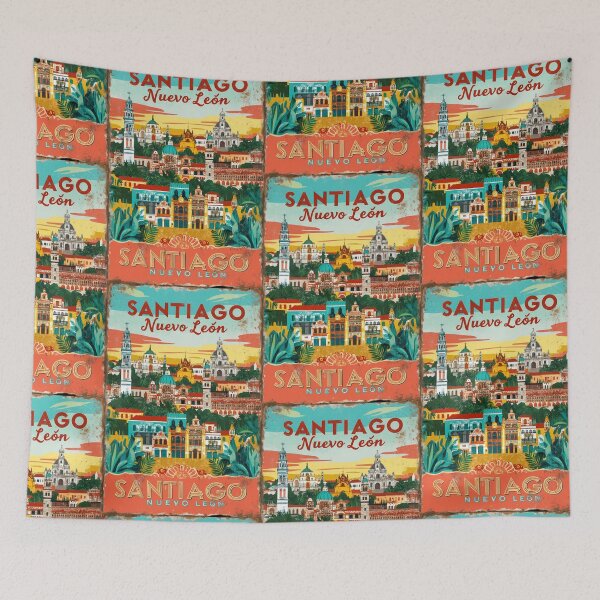 Item preview, Santiago Nuevo Leon Mexico Magic Town Postcard Vintage Travel designed and sold by TravelPostcardGems.