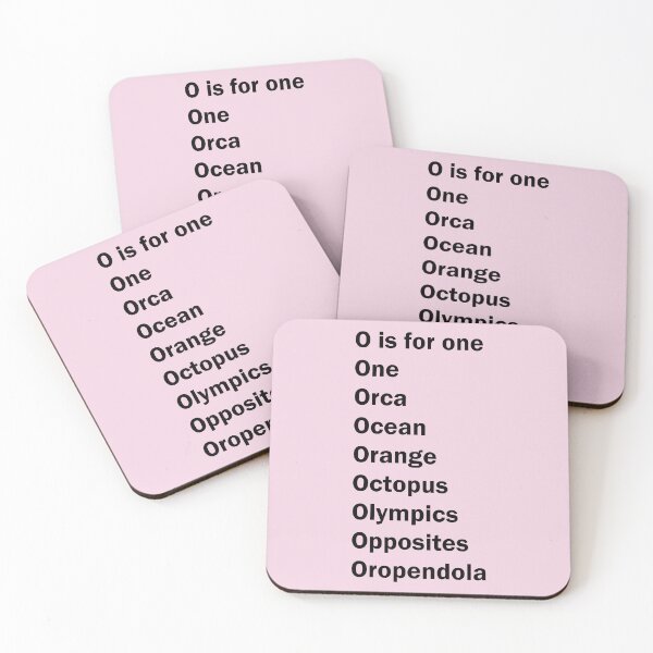 Item preview, The O is for one: Alphabet a-z Words - Alphabet Words designed and sold by matrixvip.