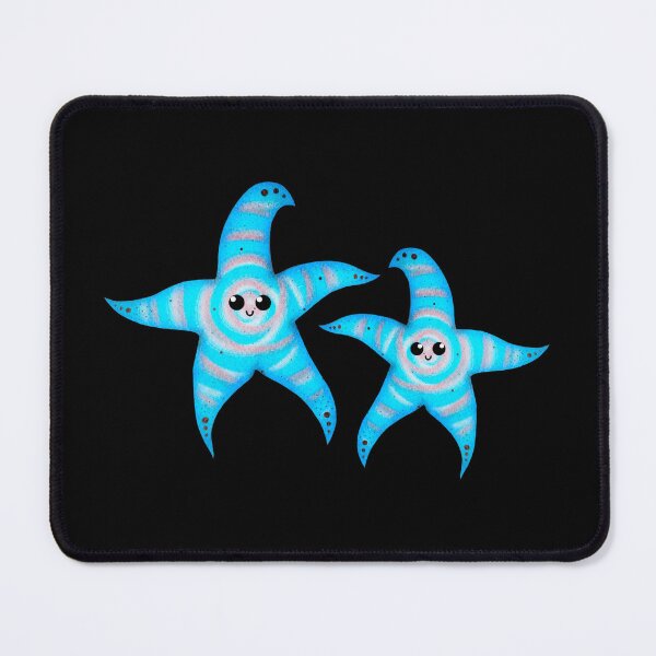 Item preview, cute cyan spiral starfish - dark designed and sold by doveydotdraws.