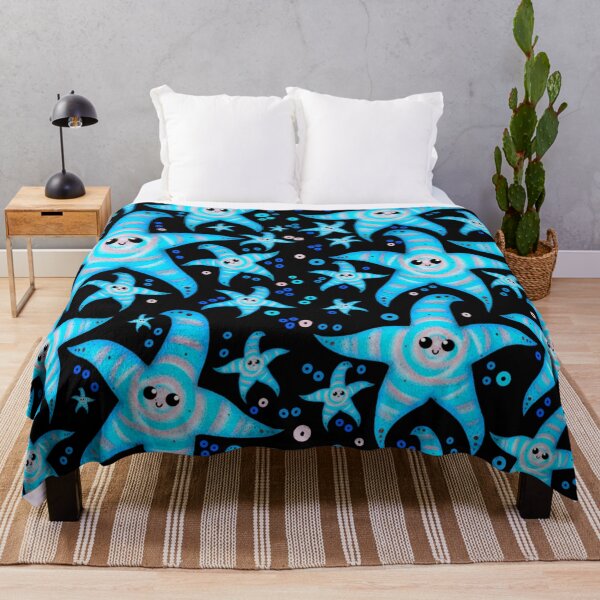 Item preview, cute cyan spiral starfish - dark designed and sold by doveydotdraws.